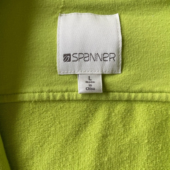 Vintage size large lime green collared knitted jacket - Picture 5 of 5